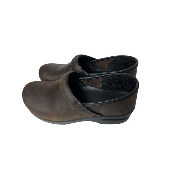 Dansko Professional Antique Brown/Black Leather Clogs Size 40 Brown 206-780202 - Picture 5 of 13